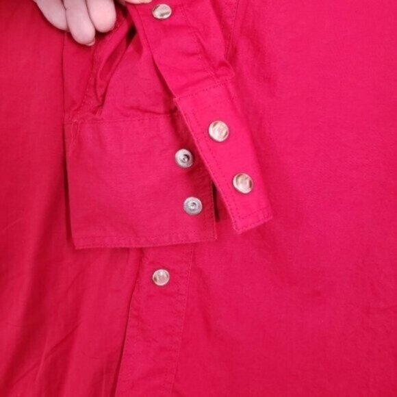 Roper Red Pearl Snap Western Shirt Medium Southwestern Men's Size Medium - Picture 4 of 11